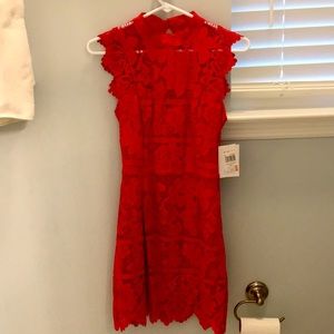 Red lace dress.  Never worn. Tags still attached.